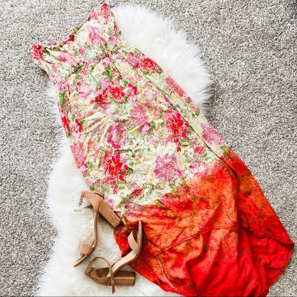 Angie Dresses & Skirts - 🎉HOST PICK🎉 Angie | Smocked Floral Hi-Lo Strapless Dress